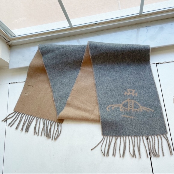 Vivienne Westwood Accessories - Vivienne Westwood Orb Two Sided Wool Scarf